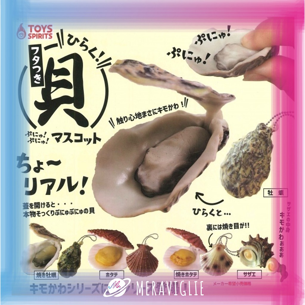 M M小舖 Toysspirits 轉蛋扭蛋吊飾擬真貝殼吊飾牡蠣貝殼軟軟全5款 蝦皮購物