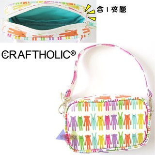 叉叉日貨 CRAFT CRAFTHOLIC宇宙人彩色排排站仿皮卡片零錢包收納包手拿包日本正版【CF66786】特價八五折