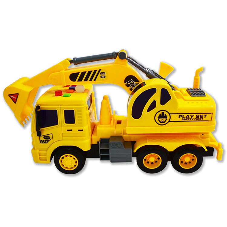 (台灣現貨出貨)工程車玩具 玩具車 挖土機 語音挖土機 工程車 挖土機玩具 頑玩具