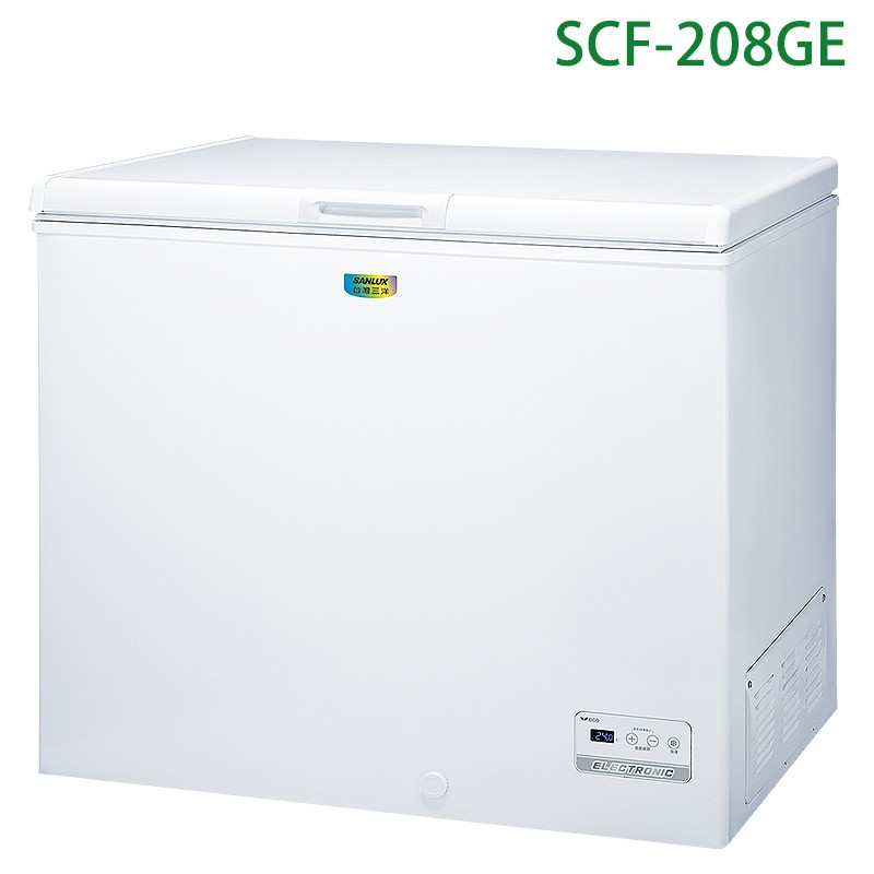 SANLUX台灣三洋SCF-208GE 208公升上掀臥式節能冷凍櫃(標準安裝) 大型配送