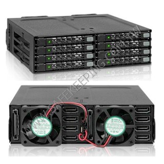 MB998SP-B 2.5吋SATA HDD/SSD轉5.25吋裝置空間(8轉1) 硬碟背板模組
