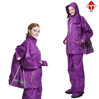 DongShen 7-2 東伸 多功能2代 外套雨衣 兩件式雨衣 紫色 防水鞋套 手套 側邊加寬 加大 背包雨衣 雙袖口