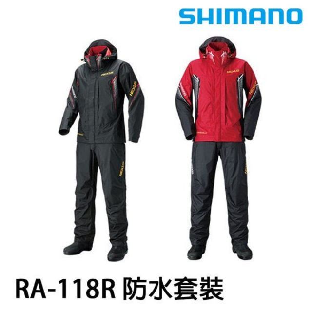 =佳樂釣具=SHIMANO NEXUS DS 防潑水套裝 XT ( RA-118R )  雨衣套裝 套裝 磯釣套裝