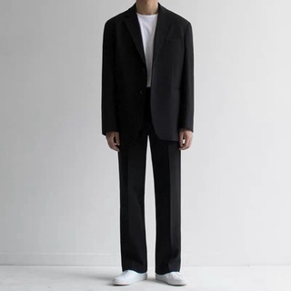【 Gshop.】黑褲L*2/卡其褲XL/卡其L在庫秋季新款西裝套裝男韓版寬鬆英倫休閒小西服外套上衣