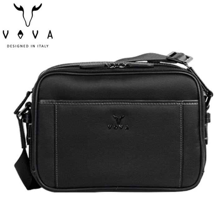 VOVA 羅馬系列橫式斜背包/側背包 VA115S04BK 簡約黑
