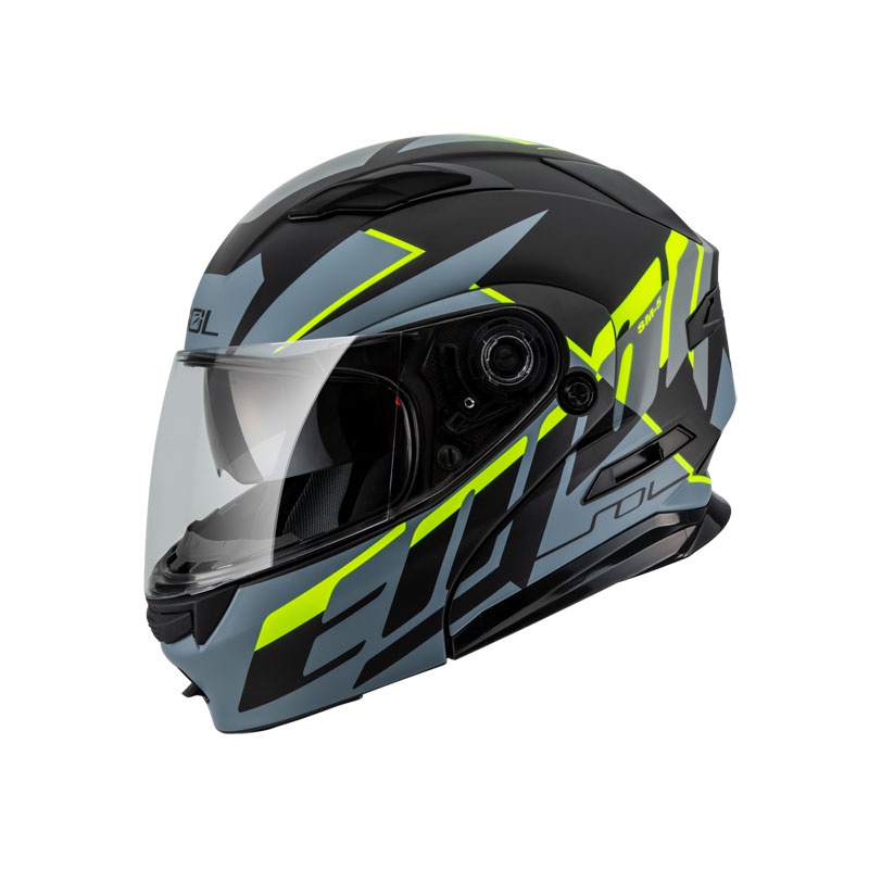 【SOL Helmets】SM-5可掀式安全帽 (裂變_消光黑/灰黃) ｜ SOL安全帽官方商城