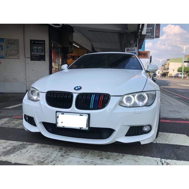 寶馬 BMW E92 E93後期Lci雙槓三色水箱罩 E92中網 320水箱罩 E93水箱罩 320水箱罩