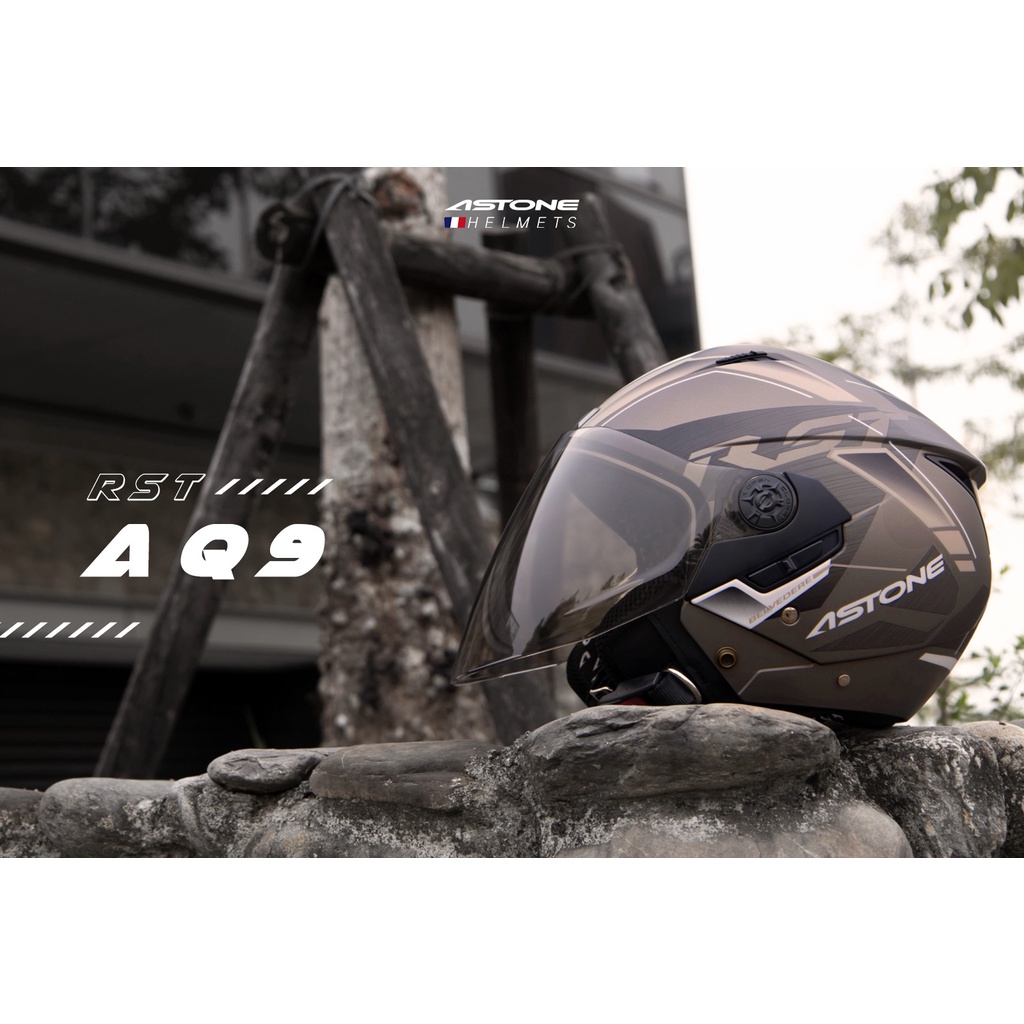 ASTONE RST AQ9雙鏡輕量安全帽 內襯可拆洗 3/4 四分之三安全帽