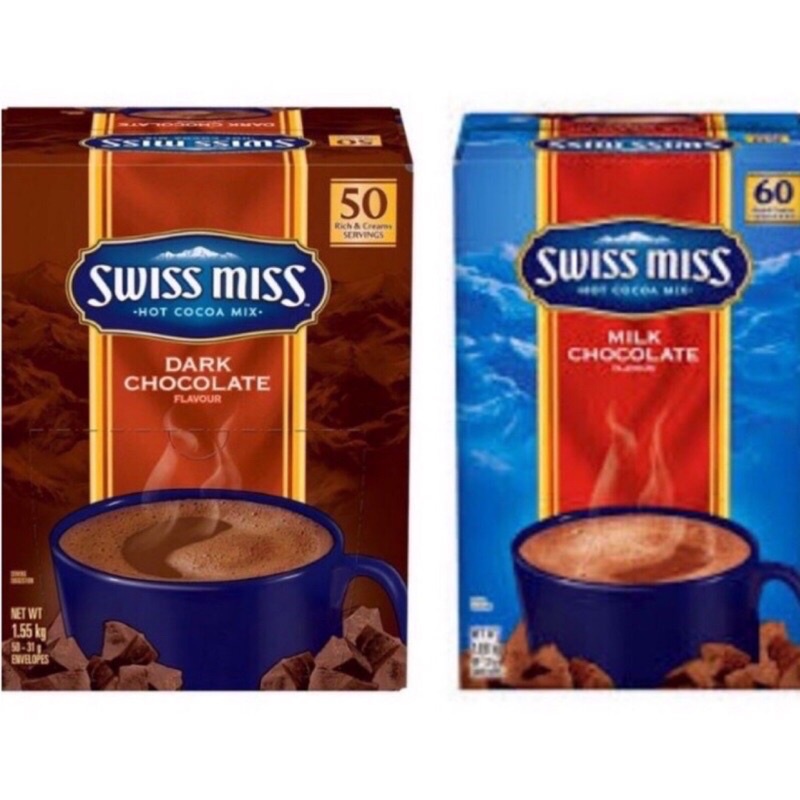 Twin Packs Swiss Miss Hot Cocoa Mix -Dark and Milk Chocolate