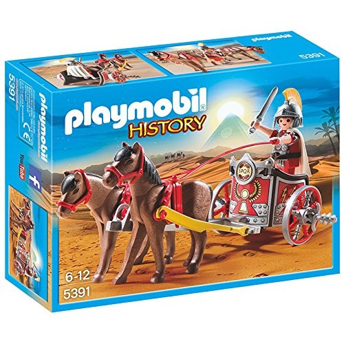 BMB Playmobil 摩比專賣 #5391 羅馬戰車 (外盒因運送過程些微盒損，不介意才下標)