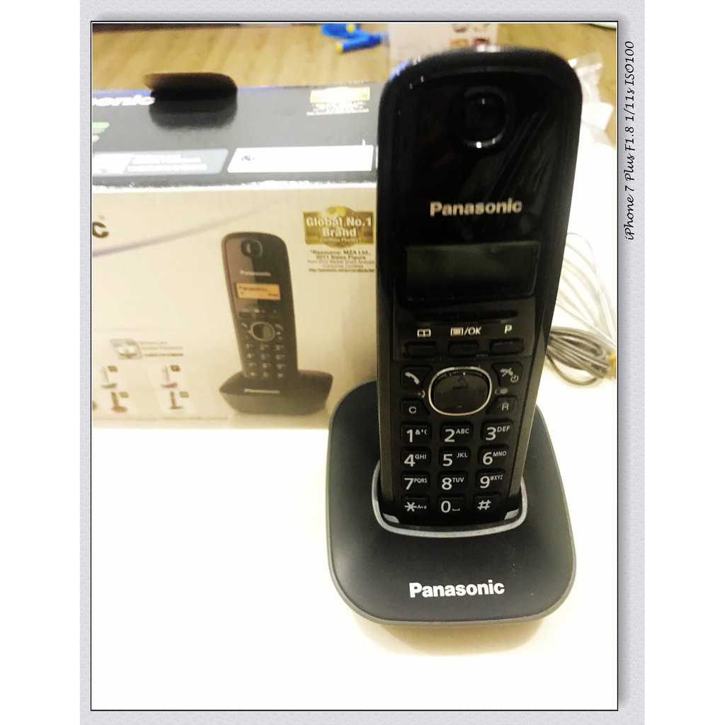 Panasonic日本松下品牌系統黑色防指紋設計數位式 KX-TG1611 數位式無線電話 Panasonic