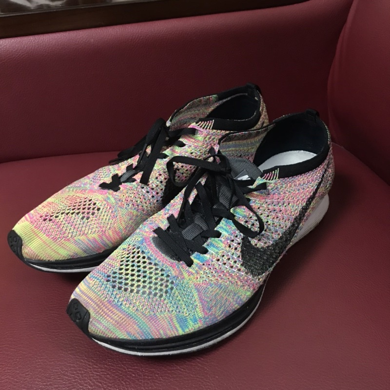 NIKE FLYKNIT RACER 彩虹 Multicolor 輕量鞋 絕版 526628-004 us11.5