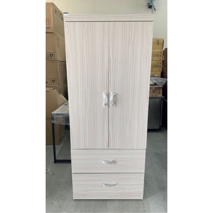 永達二手傢俱生活館 全新雪松雙門衣櫥 全新雙門衣櫃 全新兩門衣櫃 抽屜衣櫃 抽屜衣櫥 拉門衣櫥 拉門衣櫃 蝦皮購物