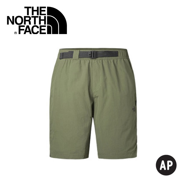 【The North Face 男款 排汗短褲《橄欖綠》】NF0A2XVW/短褲/休閒短褲/排汗短褲/悠遊山水