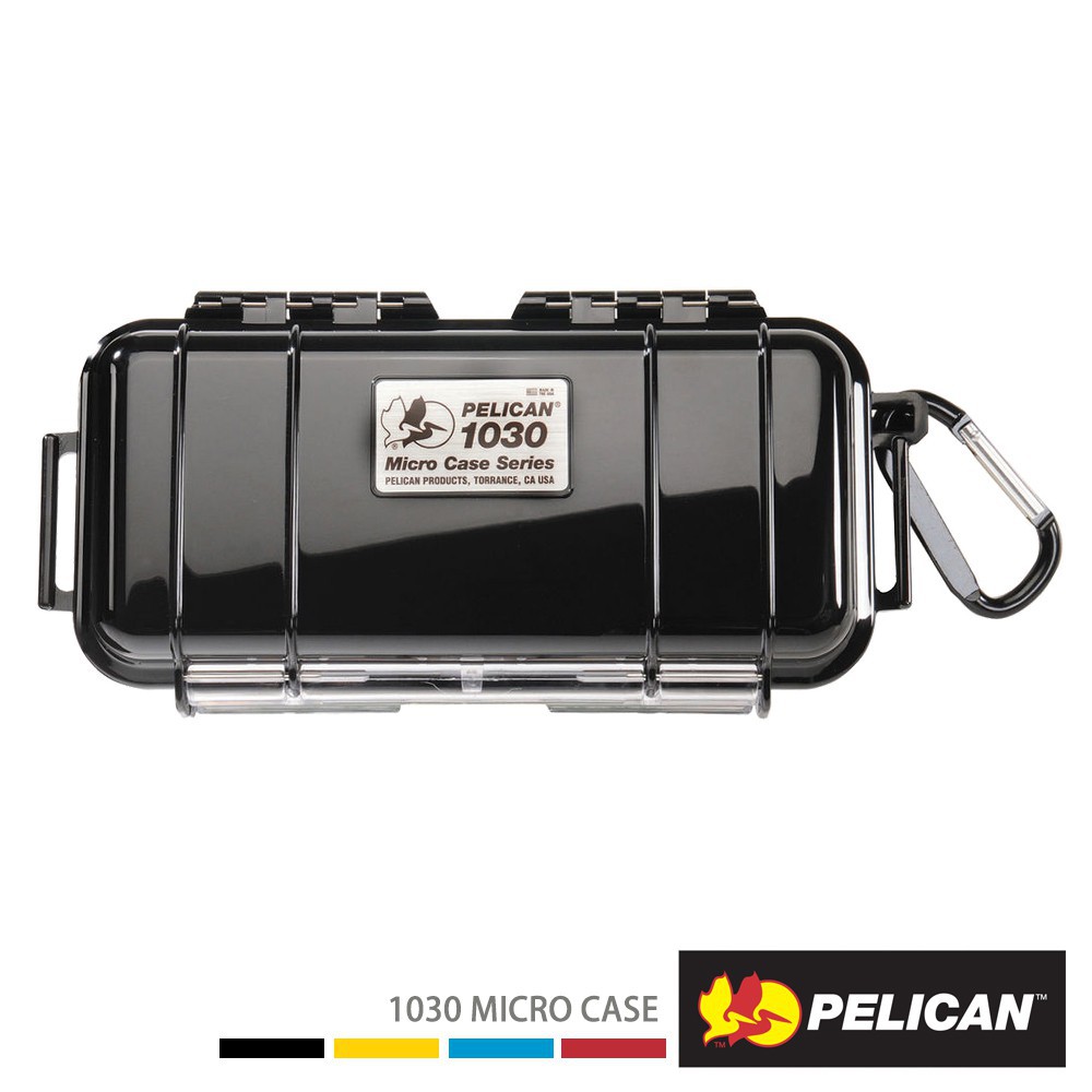 PELICAN 派力肯 1030 Micro Case 微型透明防水 氣密箱 黑色 廠商直送