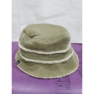 帽子 ♥️帽子 GAP復古燈芯絨刷毛 保暖盆帽 漁夫帽 綠色