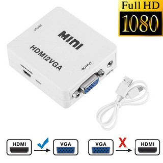 HDMI 1080P to VGA w/ Audio HD Video Cable Converter Adapter