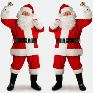 現貨當天發 多款可選 聖誕老公公裝 金絲絨聖誕老人五件套 聖誕節服裝 男生聖誕服 聖誕裝 聖誕 聖誕老人裝