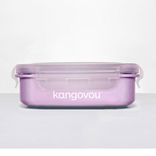 小袋鼠 kangovou美國  不鏽鋼安全寶寶餐盒-紫丁香