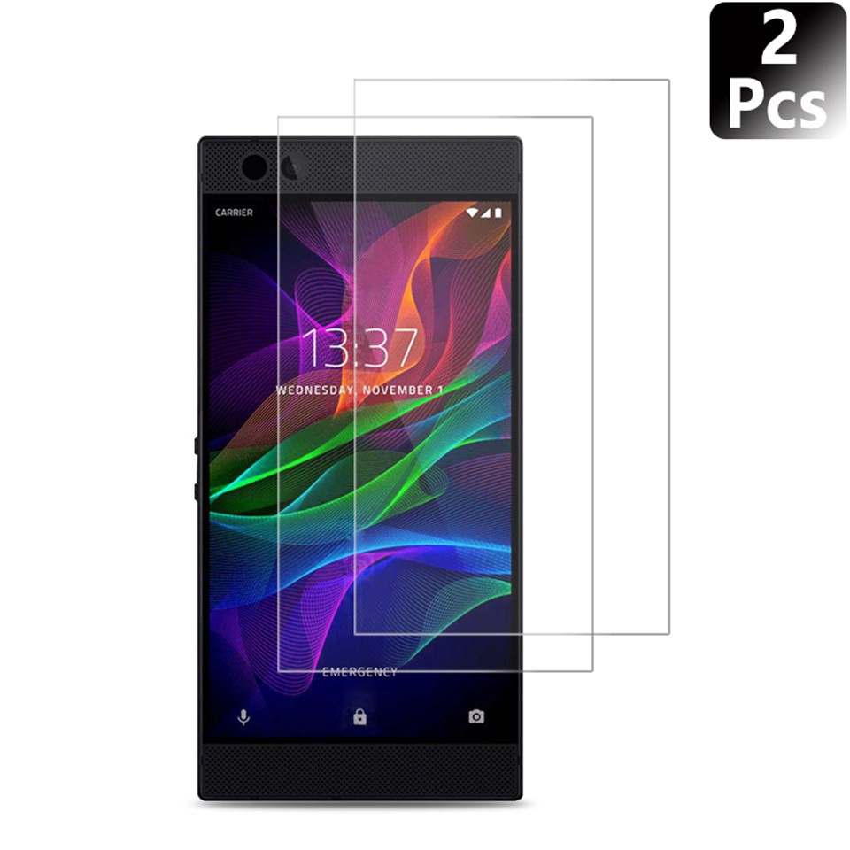 2-pcs 適用於 Razer Phone 2 鋼化玻璃屏幕保護膜高清玻璃