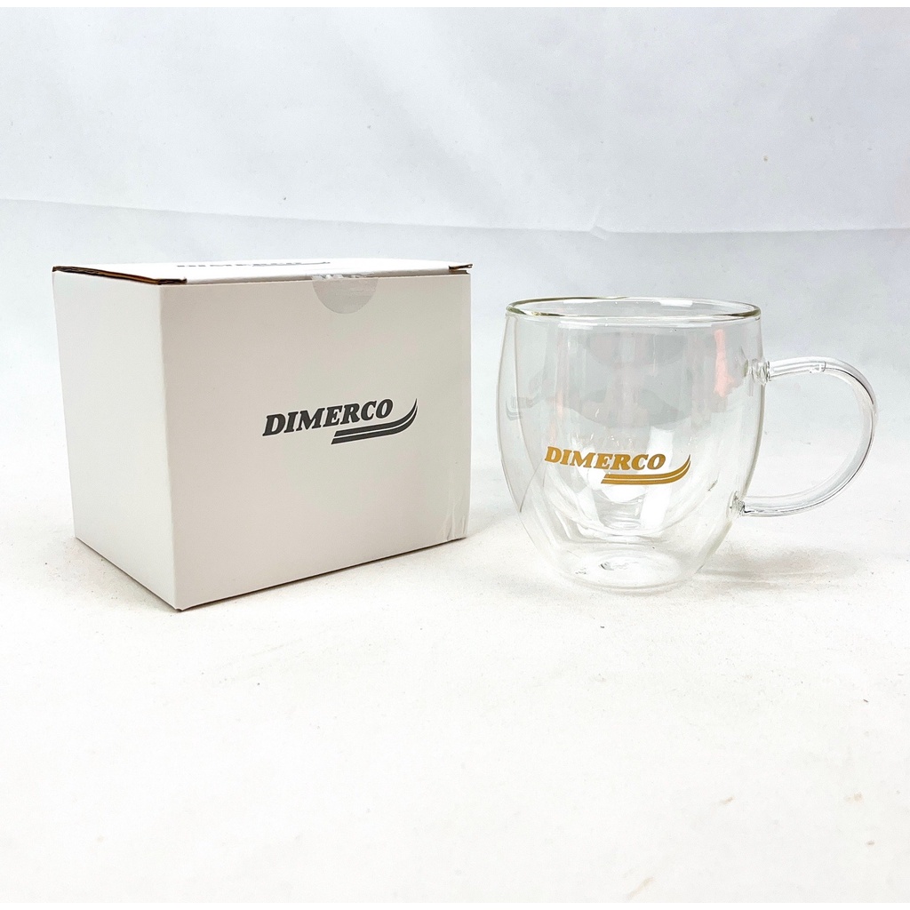 DIMERCO 雙層隔熱玻璃杯 茶杯 咖啡杯 玻璃杯 股東會紀念品