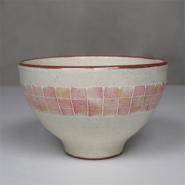 美濃燒 粉引馬賽克 飯碗 粉紅 日本陶瓷 陶碗 福介商店