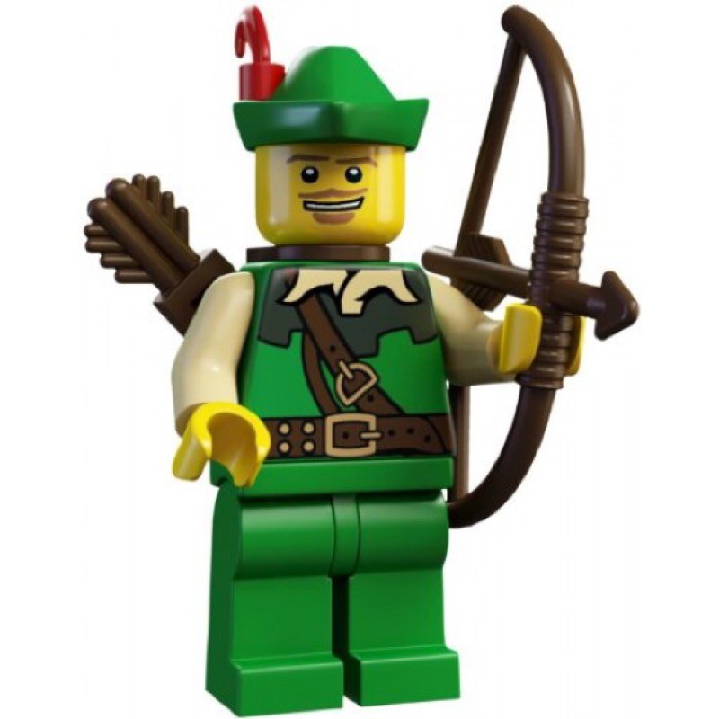 【台中翔智積木】LEGO 樂高 第一代人偶包 8683 14號  Forestman 羅賓漢 弓箭手