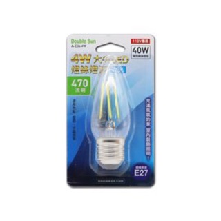 【Double Sun】 A-C36-4W 4W大尖LED燈絲燈泡E27(白光) 愛迪生仿鎢絲燈泡
