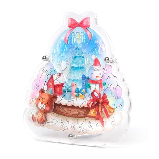 海裡魚木質拼圖_聖誕水晶球專用框 Christmas Snow Globe Display