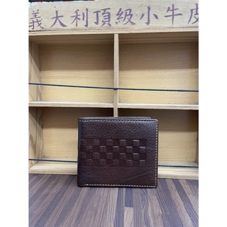 <全新>頂級小牛皮 真皮 皮夾 咖啡色
