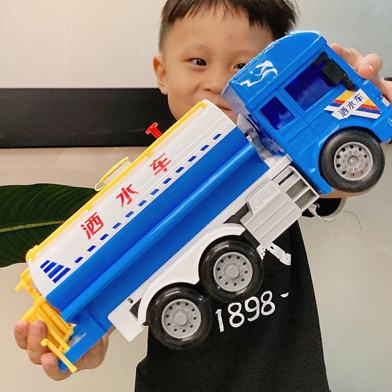 《台灣發貨》創意款 兒童 大號慣性 灑水車 雲梯車 消防車 玩具 可噴水 帶聲光 男孩 玩具模型 兒童玩具