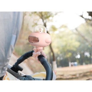 【臺灣現貨秒發】手推車無葉風扇 可愛水母造型風扇 安全風扇 最新款 無葉寶寶扇 高續航力 靜音風扇 萌寵造型 追劇