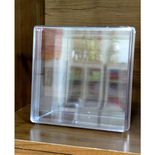 6 吋壓克力方形盒子，3D果凍花容器，6 吋透明盒子