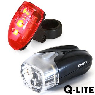 Q-LITE 3LED 時尚型 前燈+後燈1組 特價270元 燈組 腳踏車 單車 小折 登山車 公路車 盛恩單車 前後燈