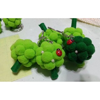 +豬寶寶+婚禮小物 迷你花椰菜捧花瓢蟲鑰匙圈/花椰菜娃娃/伴娘禮/吊飾/抽獎禮/二次進場