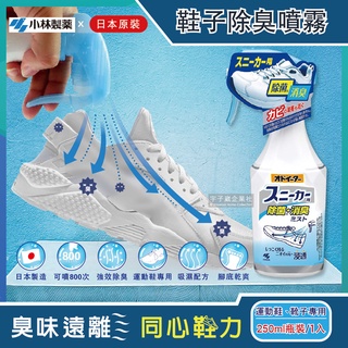 日本 小林製藥 鞋子除臭噴霧 250ml 運動鞋 靴子 吸濕消臭 去味 腳底乾爽 除臭包 吸濕除臭 消臭劑