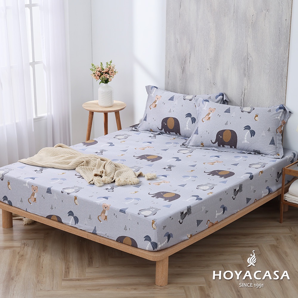 HOYACASA歡樂年代-100%天絲枕套床包三件組(單人/雙人/加大)