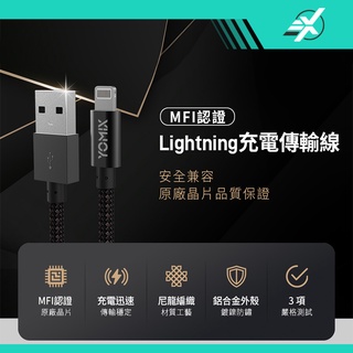 現貨⭐️USB to Lightning防彈編織充電傳輸線1.2M-YOMIX官方授權【3 Xin Store】