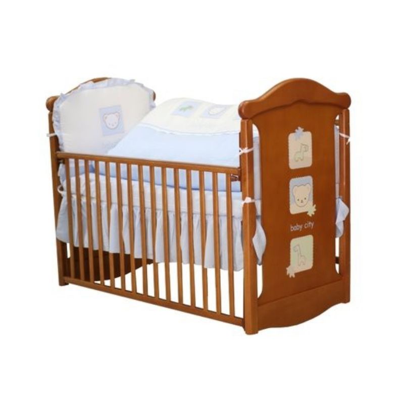 Baby City動物熊床上七件組，娃娃城床上七件套，嬰兒床七件套，嬰兒床套裝，嬰兒床配件