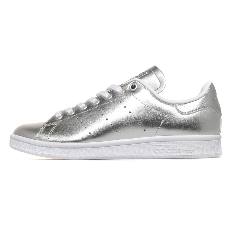 【代購正品】Adidas Stan Smith perforated metallic/silver AQ6804金屬銀