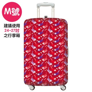 LOQI 行李箱外套【L號・貓】行李箱保護套防塵保護套、防刮、高彈力