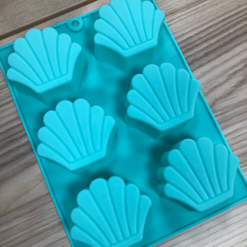 【美倫美】矽膠模 扇貝 蛋糕模具六格扇形貝殼矽膠模具 皂模