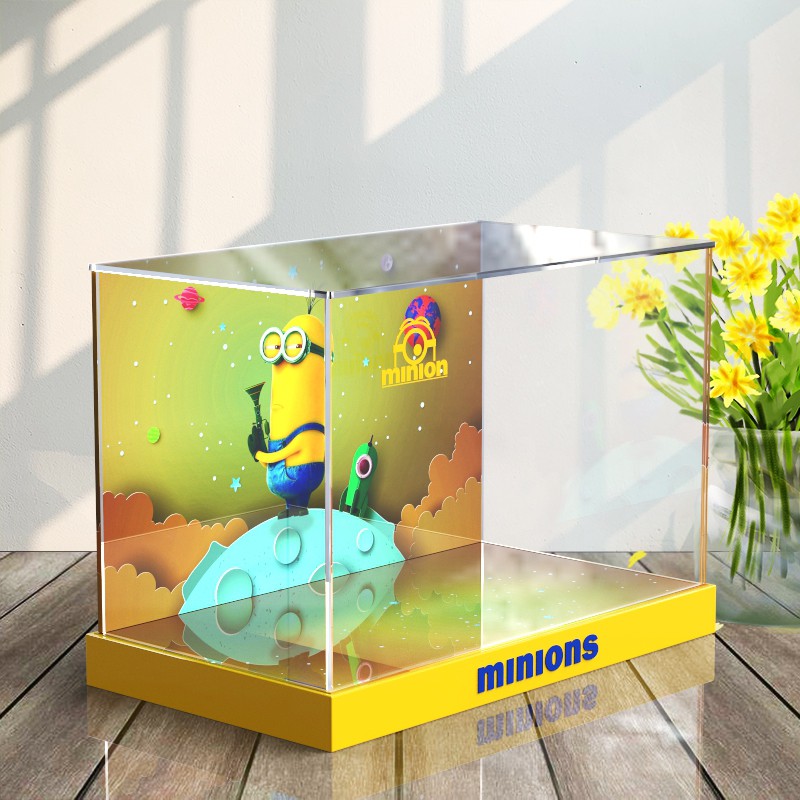 樂高 亞克力展示盒75551適用樂高小黃人和他們的營地模型玩具透明防塵