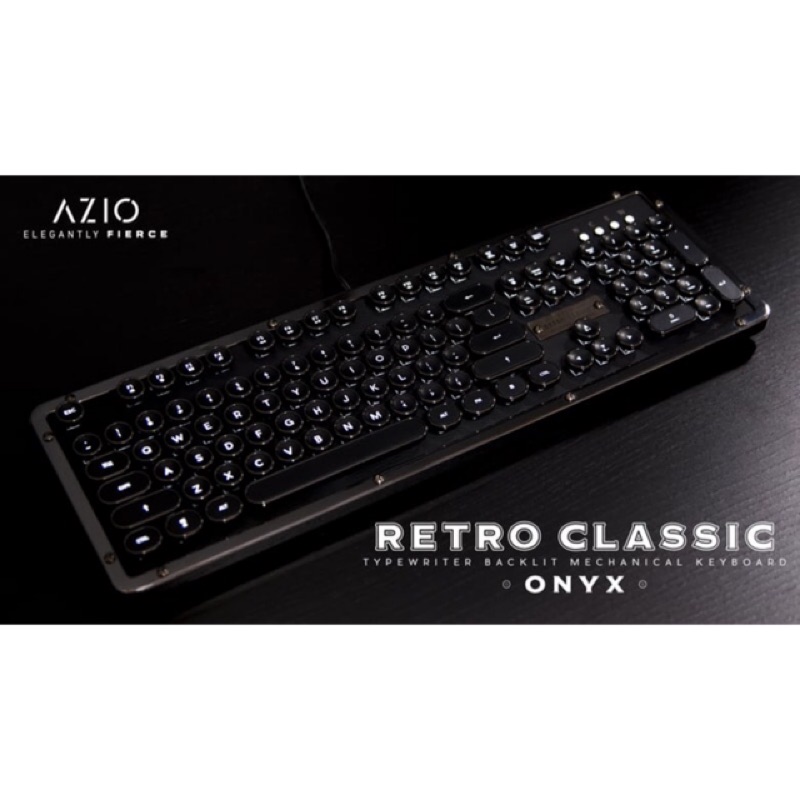 AZIO RETRO CLASSIC ONYX 小牛皮復古打字機鍵盤 中文版