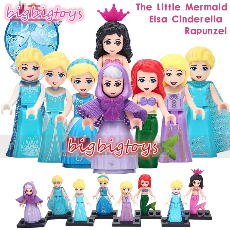 公主冷凍艾爾莎灰姑娘 Alana Beast Rapunzel Minifigures Lego 積木 F010-017