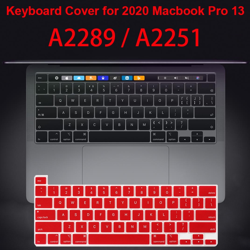 適用於 2020 Macbook Pro 13 A2289 A2251 Pro 16 A2141 鍵盤蓋的矽膠鍵盤保護膜