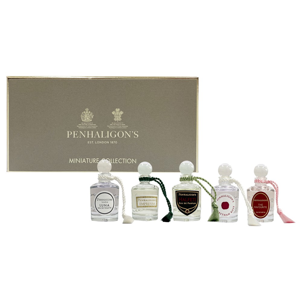 Penhaligon's 潘海利根女性小香禮盒5MLX5入伊莉莎白玫瑰+女王的耳語+黑玫瑰+月亮女神+廣霍之匣廠商直送