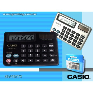 【出清特價】CASIO 卡西歐 專賣店 SL-787TV 攜帶型 計算機 黑 銀 國隆手錶專賣店