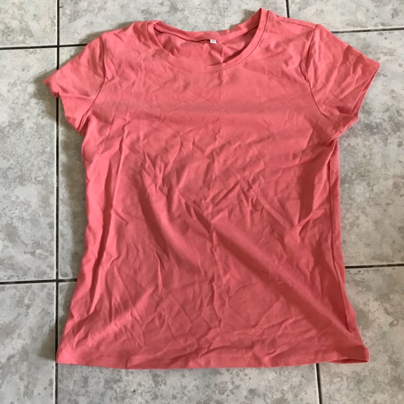 粉紅色40號全新素色短袖T恤