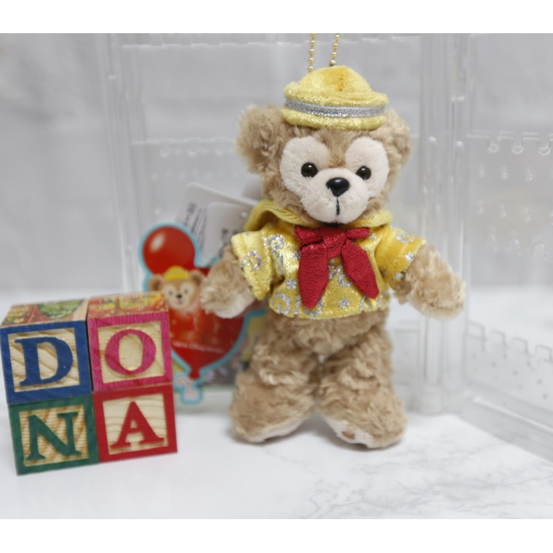 🌸Dona日貨🌸日本迪士尼海洋限定 30週年Duffy達菲熊貴氣金色衣服 珠鍊吊飾/包包掛飾(附安全別針) C39